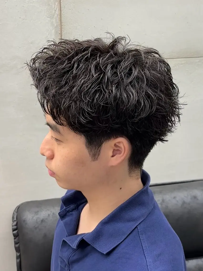 ショート カット パーマ メンズ特化LIBER 山口あこのヘアスタイル