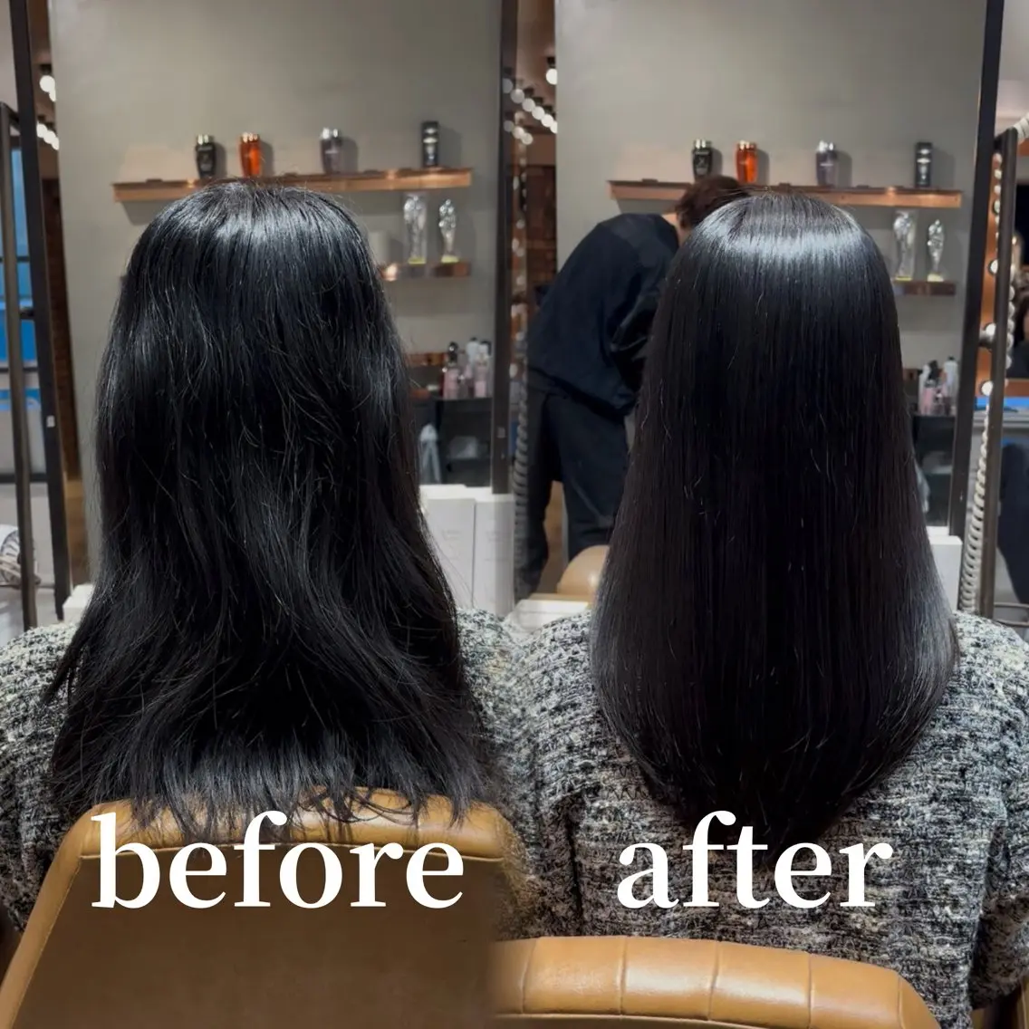 セミロング カット 縮毛矯正 トリートメント RYU/レイヤー /透明感艶カラーのヘアスタイル