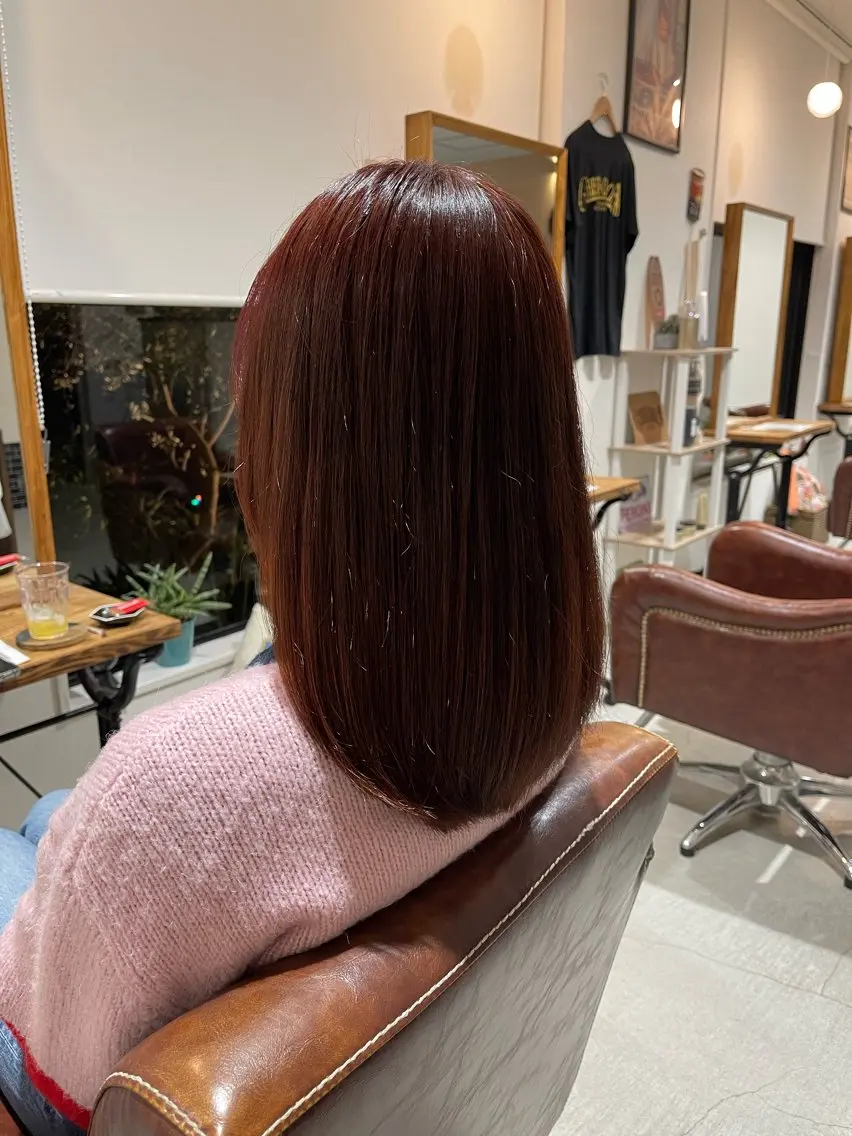 セミロング カット ヘアカラー 増田 夏季のヘアスタイル