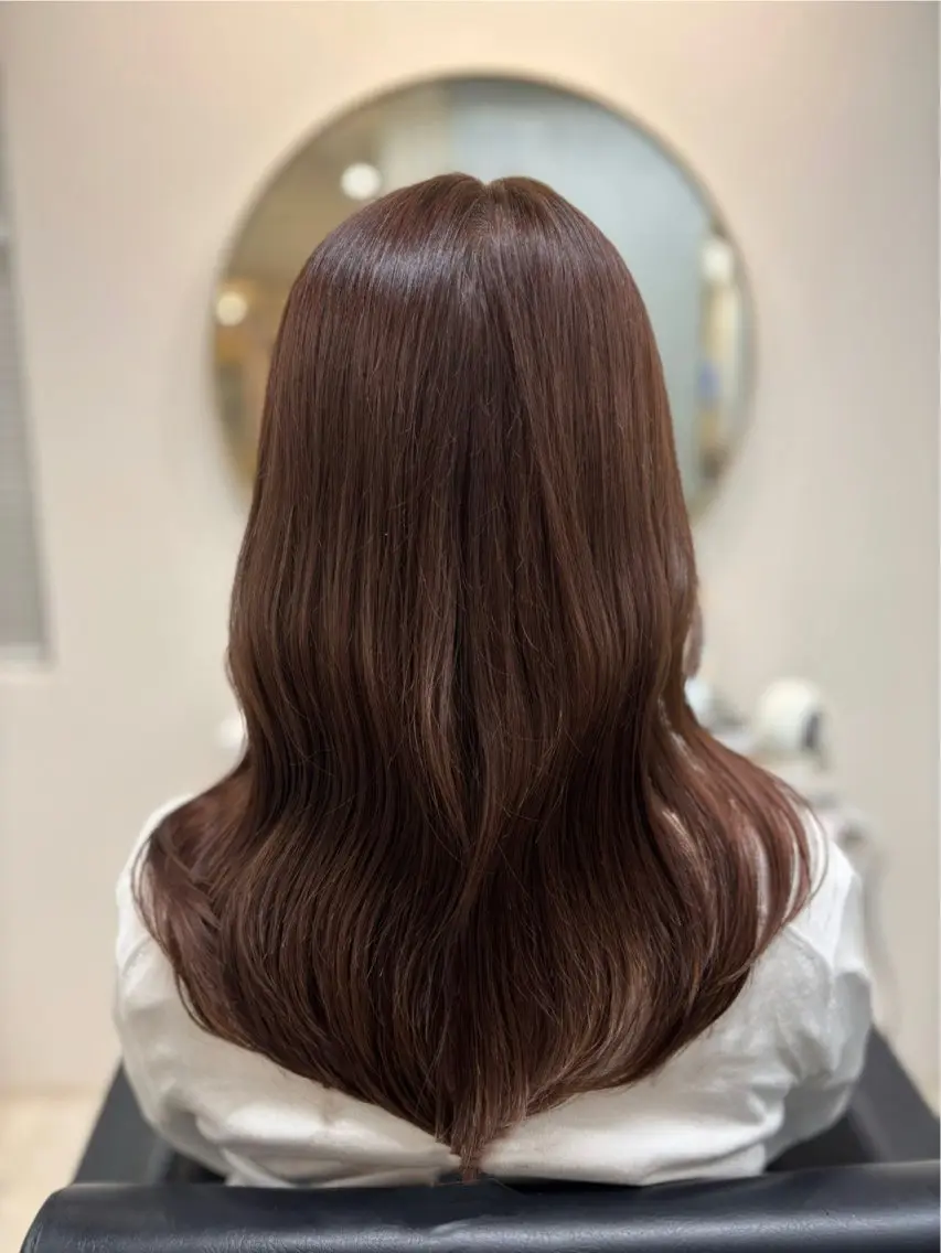 セミロング カラー レイヤーカット🍒韓 国ヘア🍒ひかりのヘアスタイル