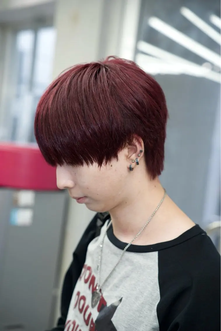 カラー メンズ メンズブリーチ ブリーチ レッドカラー ヘアカラー ⚜️メンズカラー& パーマ⚜️りゅーがのヘアスタイル