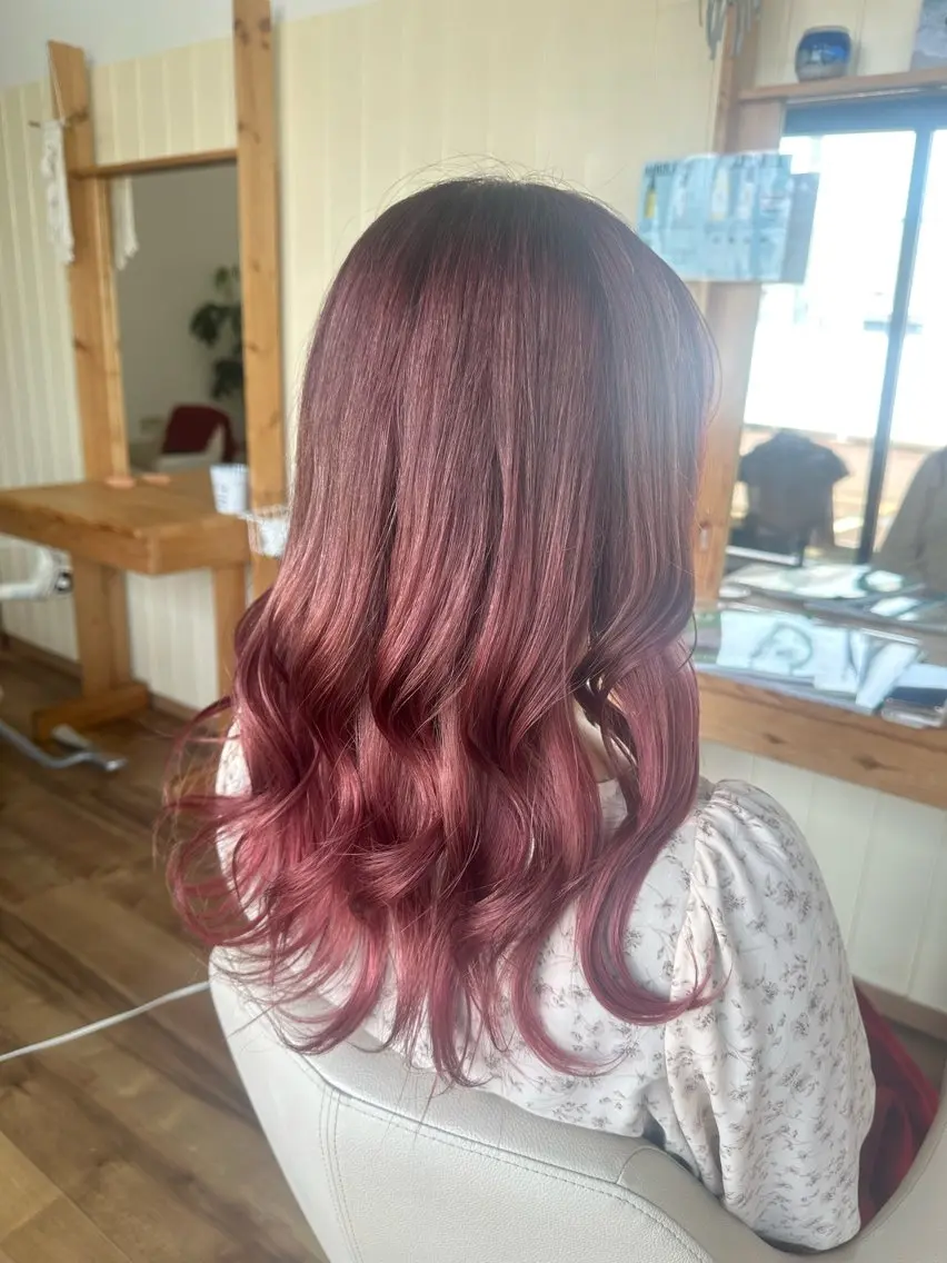 ロング カラー Agu hair 木間のヘアスタイル