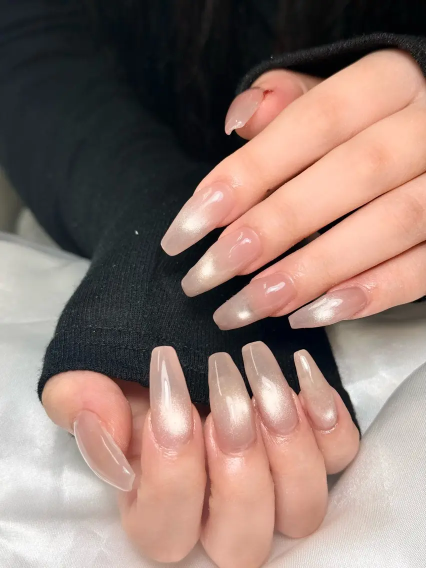 ネイル 韓国ネイル レース マグネットネイル シンプルネイル ワンホンネイル nail salon BONはるのネイルデザイン
