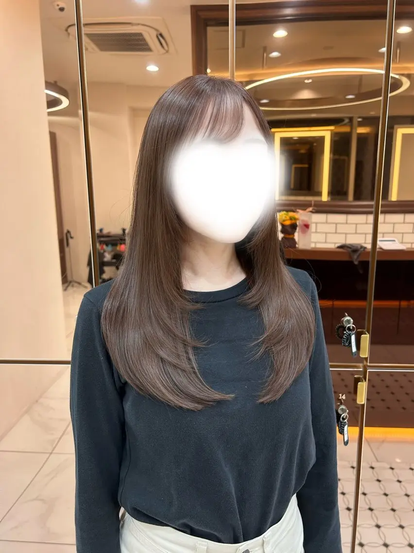 セミロング カラー ヘアアレンジ メンズ 透明感×艶髪 🫒maki🎀のヘアスタイル