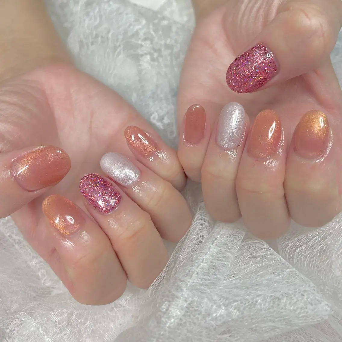 ネイル ジェルネイル マグネットネイル パラジェル J terrace Nailのネイルデザイン
