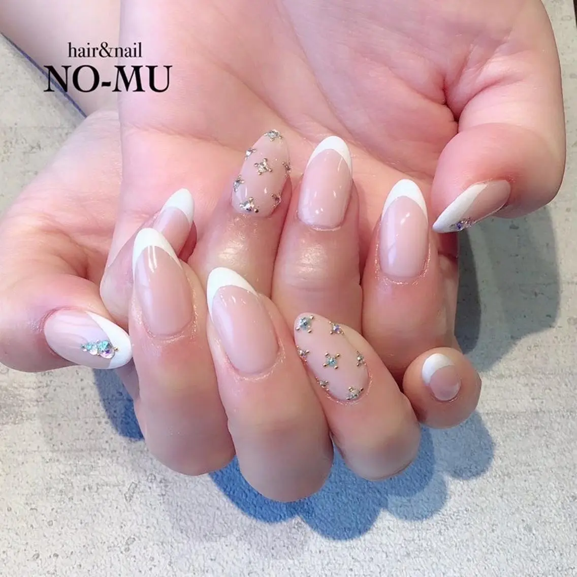 ネイル フレンチネイル ハンドネイル hair&nail NO-MUのネイルデザイン