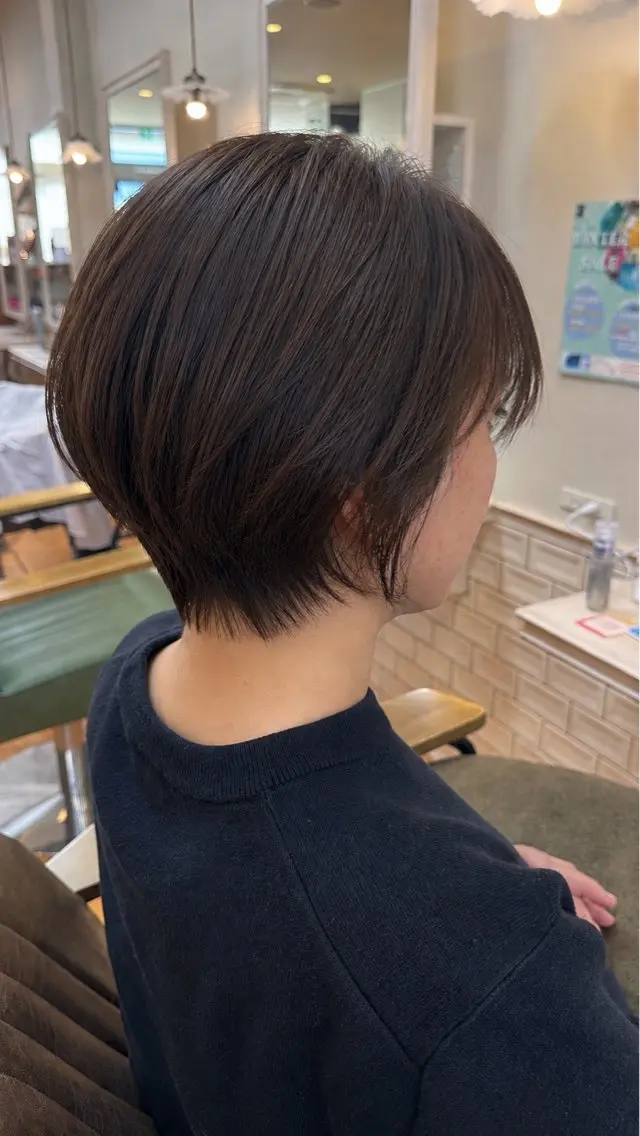 ショート ショートボブ ボブ ショートヘア カット ヘアカラー 奈良／富雄／生駒 ショート/川元裕範のヘアスタイル