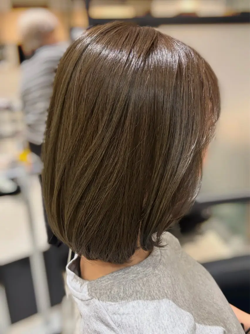 ミディアム カラー ブリーチ ダブルカラー ミント ブリーチなしカラー カット ヘアカラー パーマ/ボブ/レイ ヤー💫SUZUKAのヘアスタイル