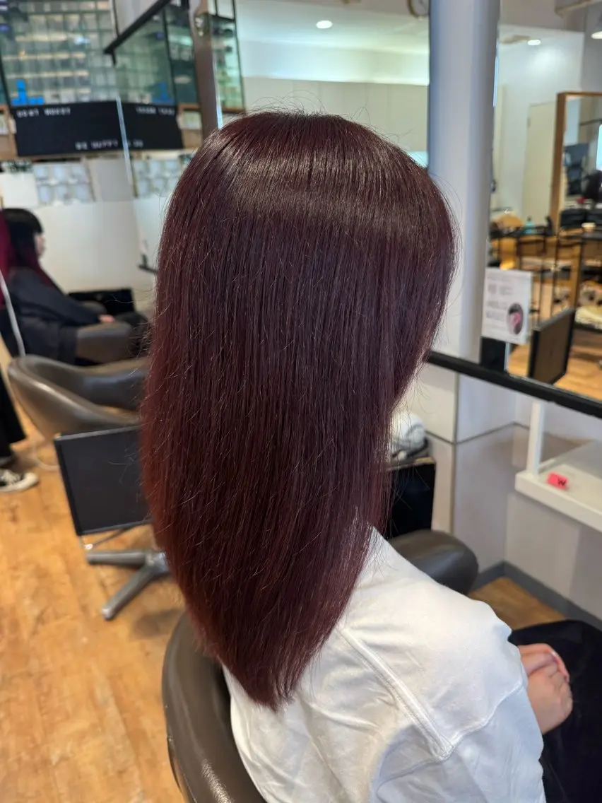 セミロング カラー ラベンダーカラー ピンクカラー ピンクラベンダー カット ヘアカラー トリートメント hip's eyes SHUNのヘアスタイル
