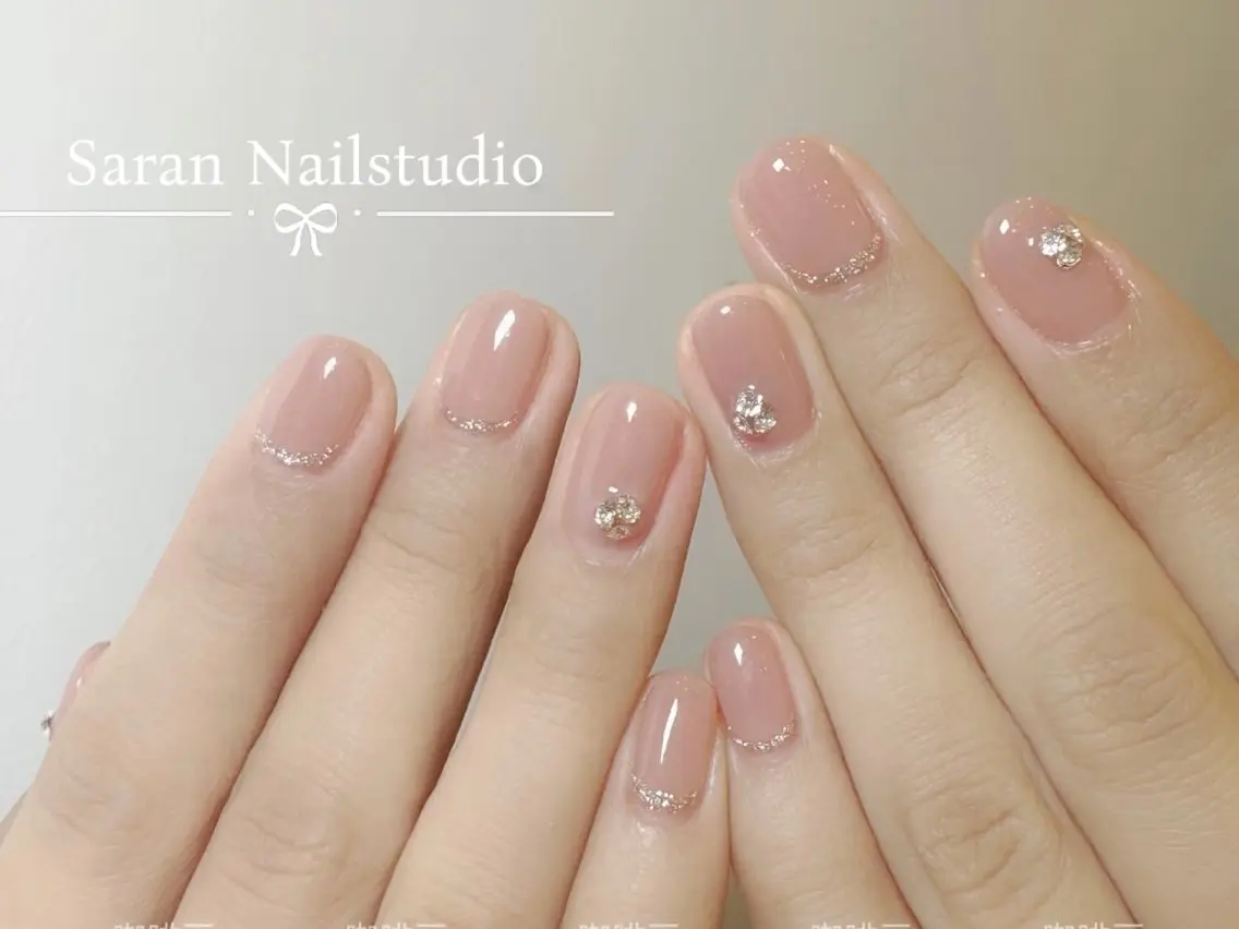ネイル チークネイル 長さ出し フットネイル フレンチネイル ジェルネイル ハンドネイル Saran Nailstudioのネイルデザイン