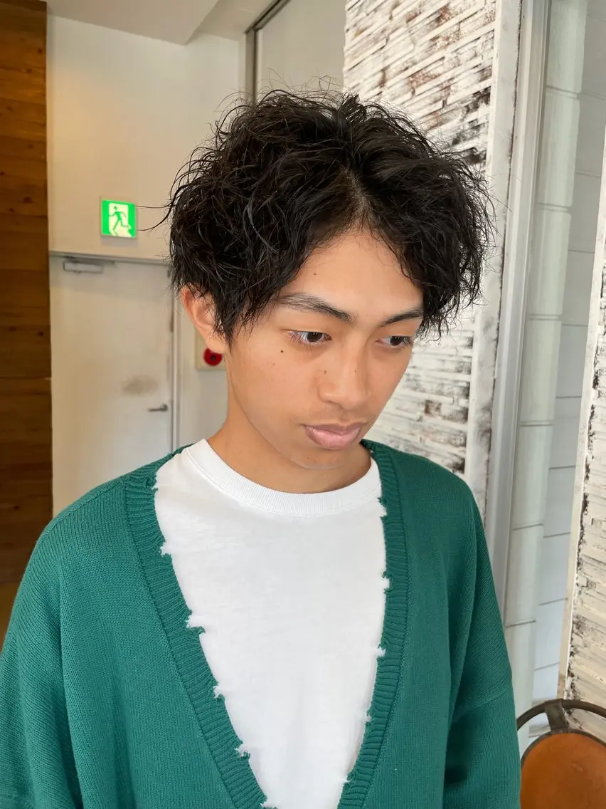 ショート パーマ メンズ メンズカット/パーマ 特化motooのヘアスタイル