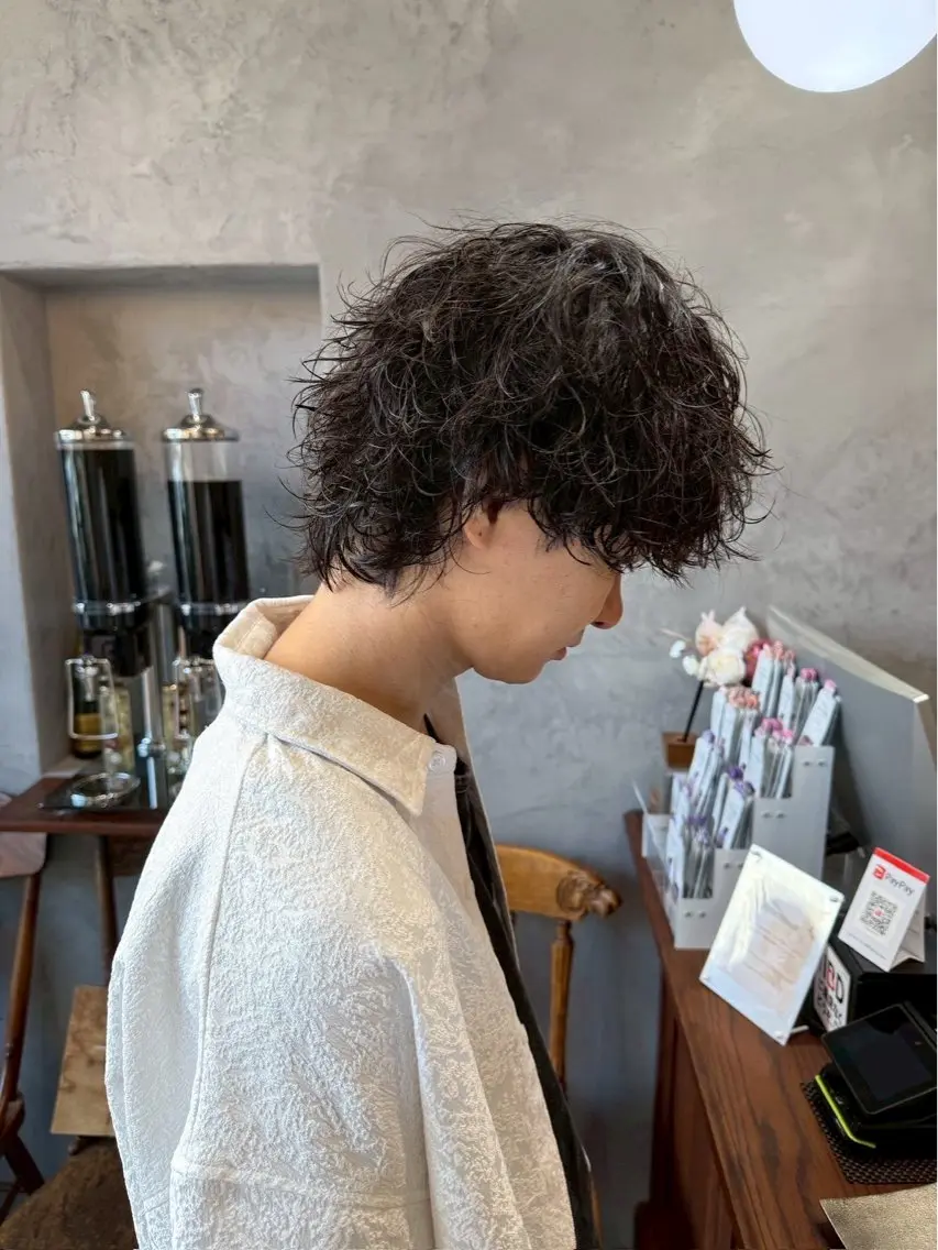 ミディアム メンズ カット 縮毛矯正/髪質改善 小野竜聖のヘアスタイル
