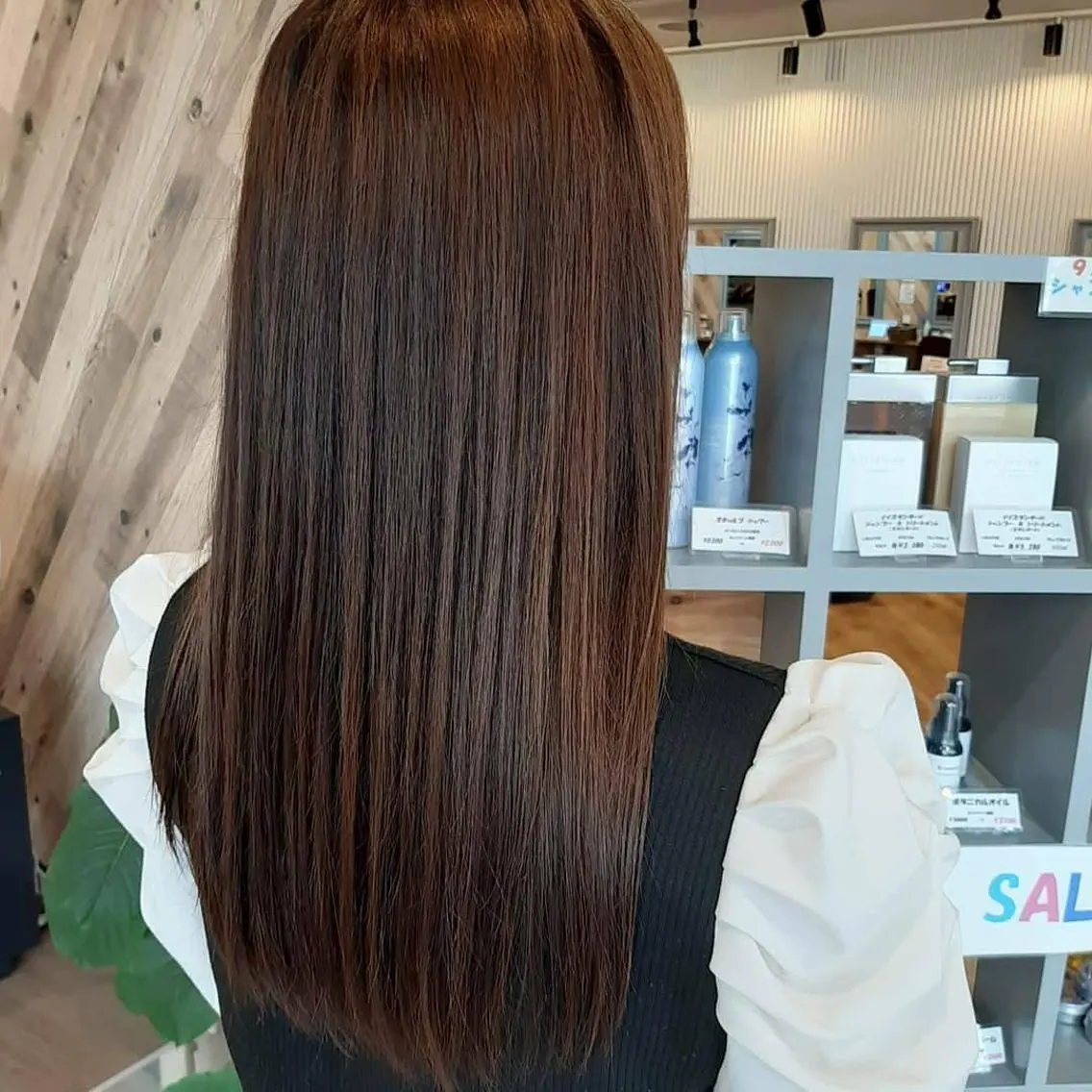 ロング カラー オーガニックカラー 髪質改善 トリートメント 髪質改善カラーズ カフェプラスのヘアスタイル