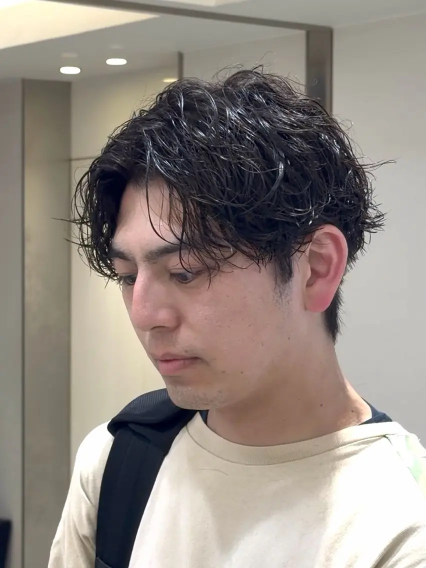 ショート メンズ メンズパーマ 💈メンズ特化/ パーマ特化ren🎸のヘアスタイル
