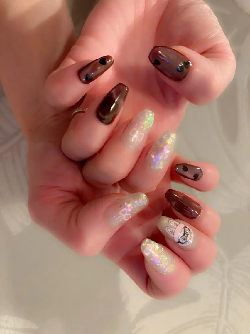 ネイル 持ち込み バレンタイン komohana salon🌺のネイルデザイン