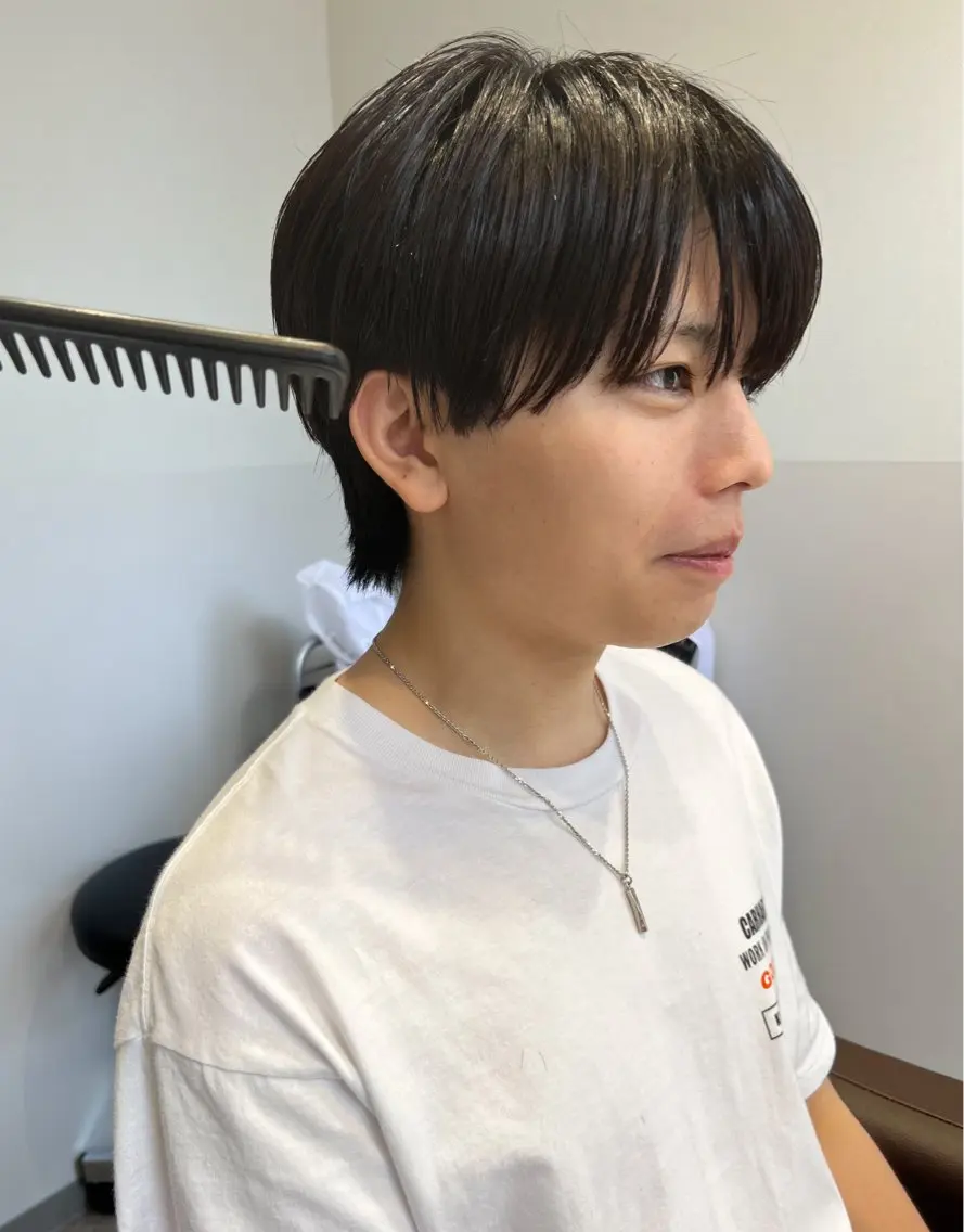 ショート メンズ マッシュ シースルーマッシュ ショートヘア 樋野 亮のヘアスタイル