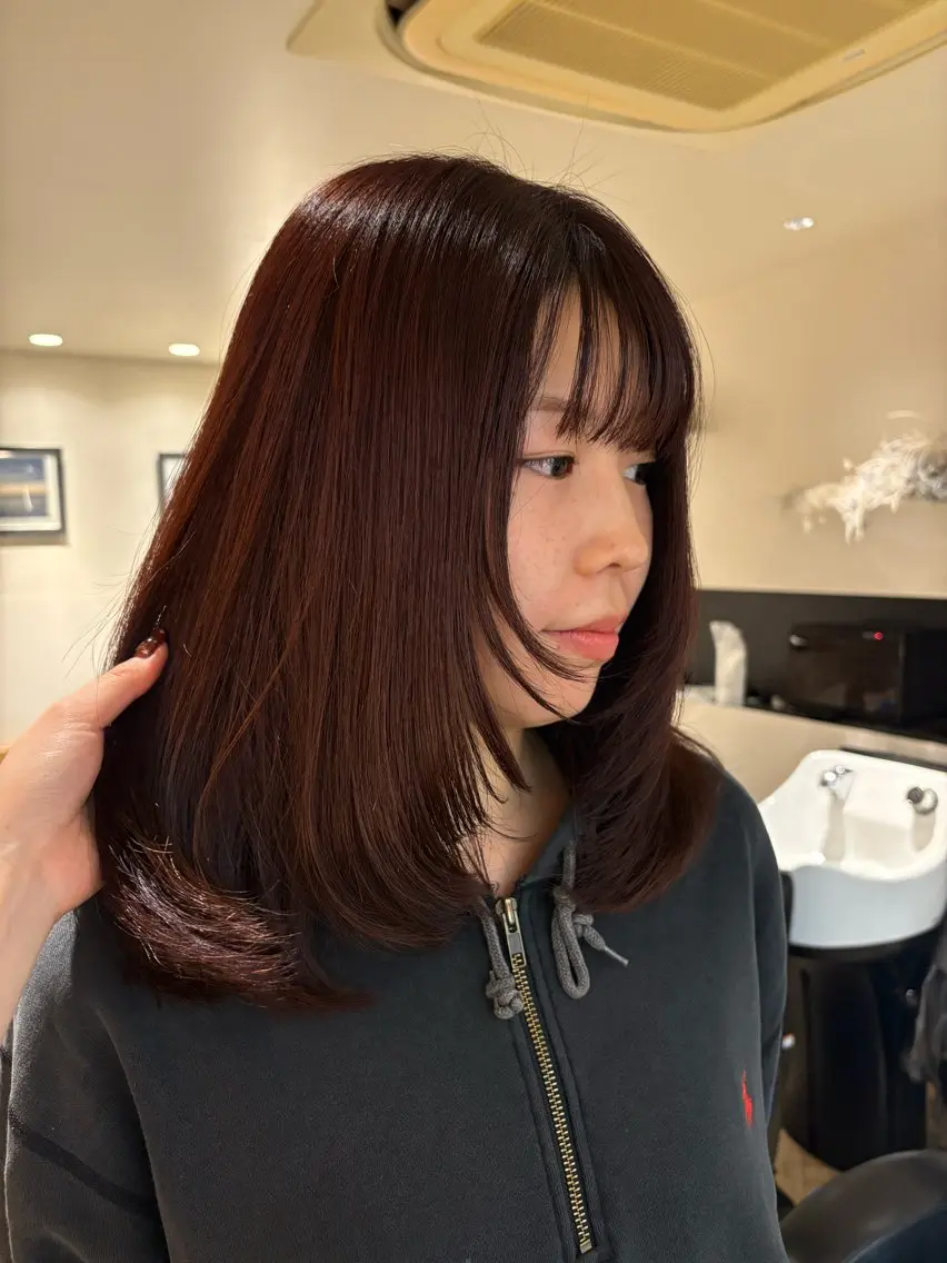 ミディアム カラー ヘアカラー 透明感カラー 🧚‍♂️さえのヘアスタイル