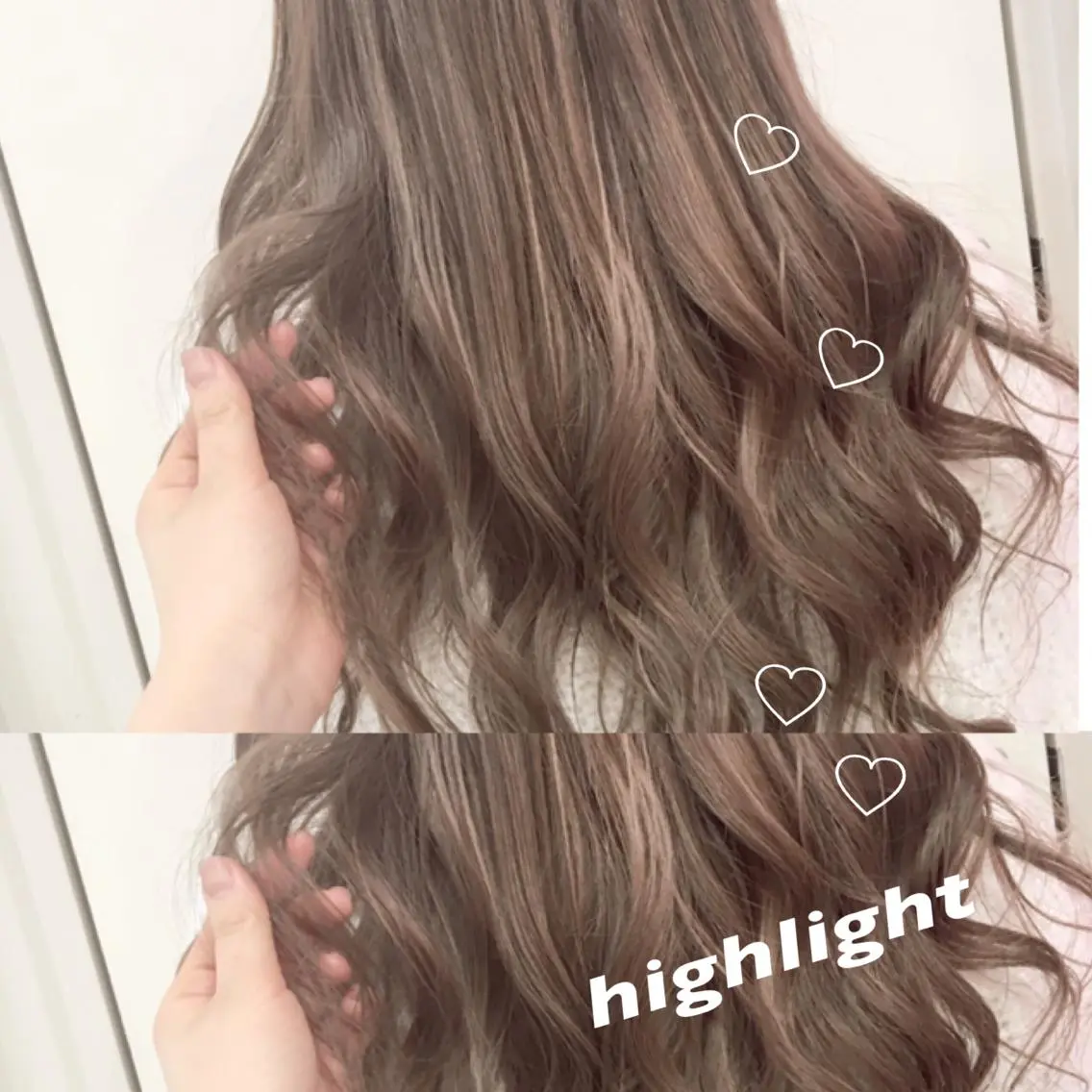 ロング カラー ベージュカラー 透明感カラー ハイライトカラー ハイライト LiNA🌿藤原 茉莉花のマツエク・マツパデザイン