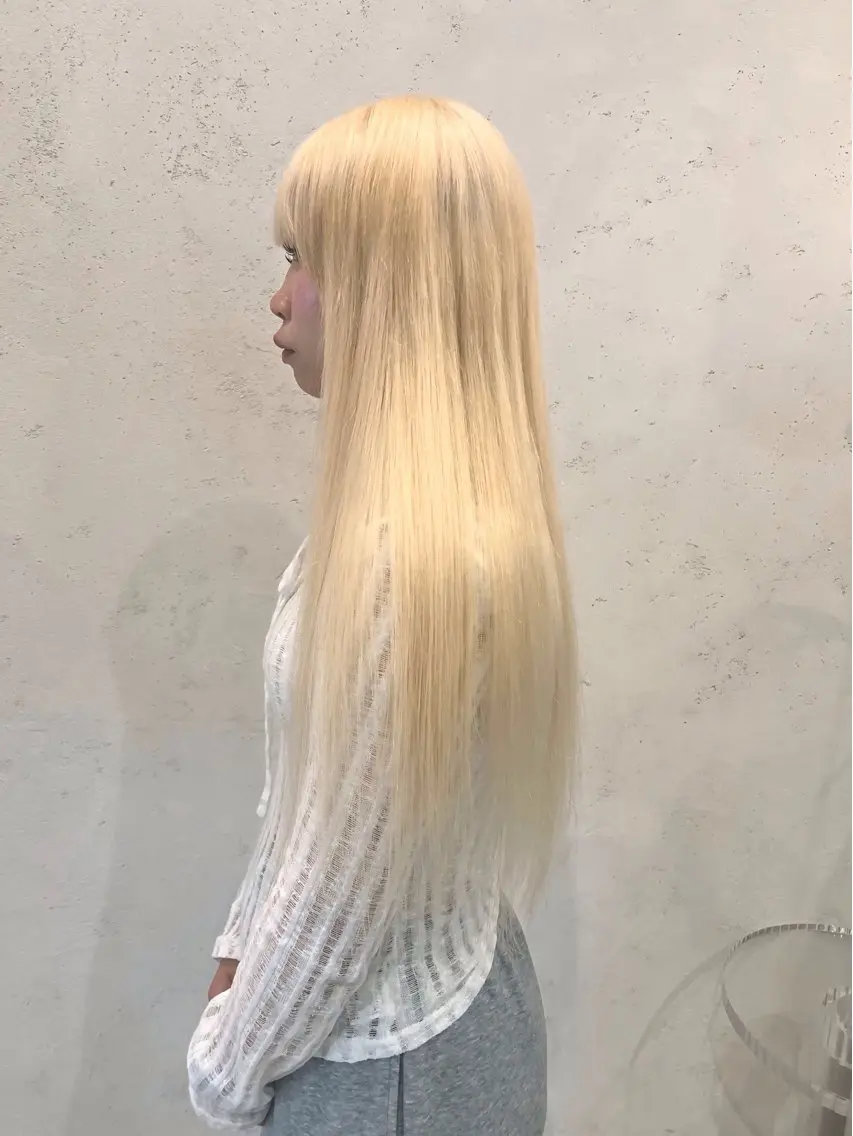 ロング ヘアカラー トリートメント ヘアセット DEAN ISLA 海外風ヘアサロンのヘアスタイル