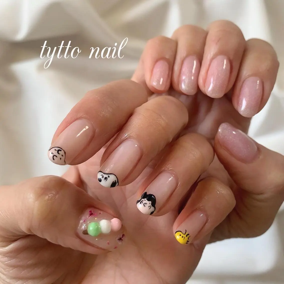 ネイル 桜ネイル 韓国ネイル マグネットネイル ピンク 春ネイル ハンドネイル tytto nail ❤︎‪‪eri‪‪のネイルデザイン