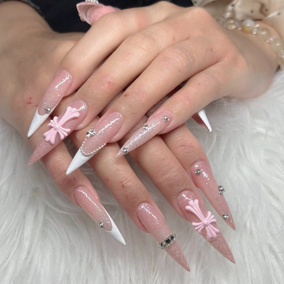 ネイル フットネイル フレンチネイル グラデーション 韓国ネイル ロングネイル ハンドネイル Hani Nail Salonのネイルデザイン