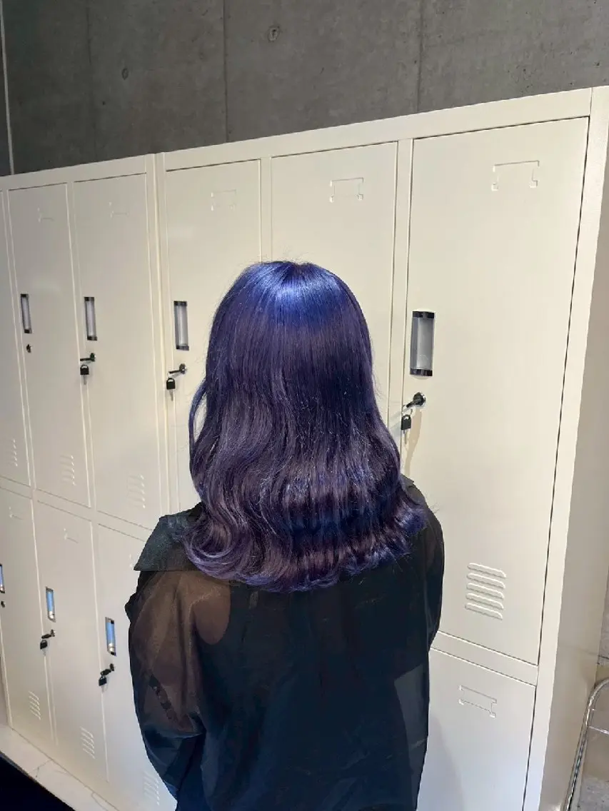 カラー セミロング 地雷系🎀ハイトーン 💙荒川結星のヘアスタイル