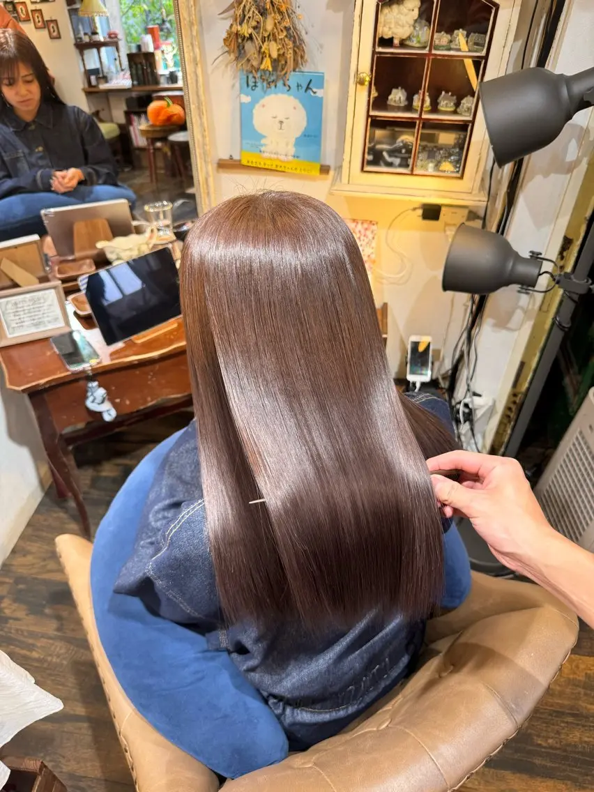 ロング カラー パーマ 飯田 実歩(じっぽ)のヘアスタイル