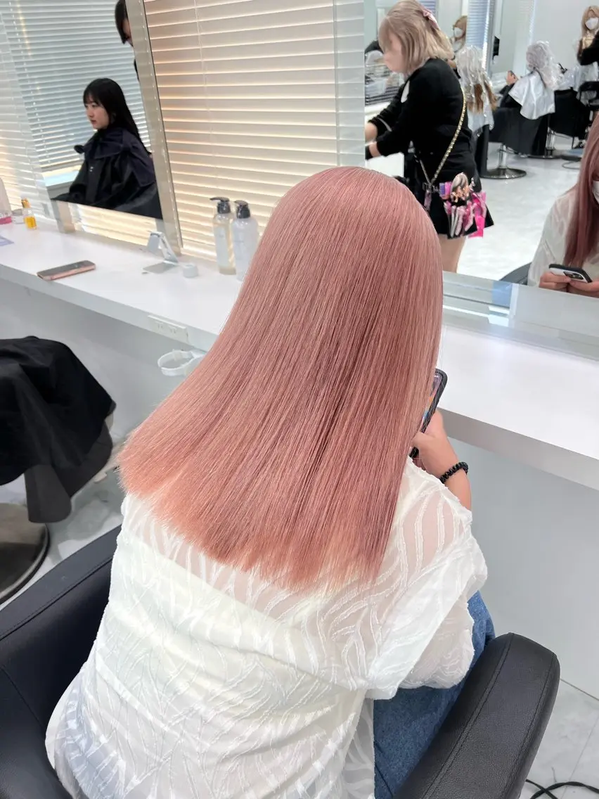 ロング ヘアカラー トリートメント ヘッドスパ ヘアセット ケアブリーチ/まつパ マツエク/sEnAのヘアスタイル