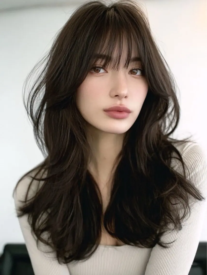 セミロング レイヤーカット カット ヘアカラー 艶髪カラー/髪質改善 🏖 亀戸/もぎのヘアスタイル