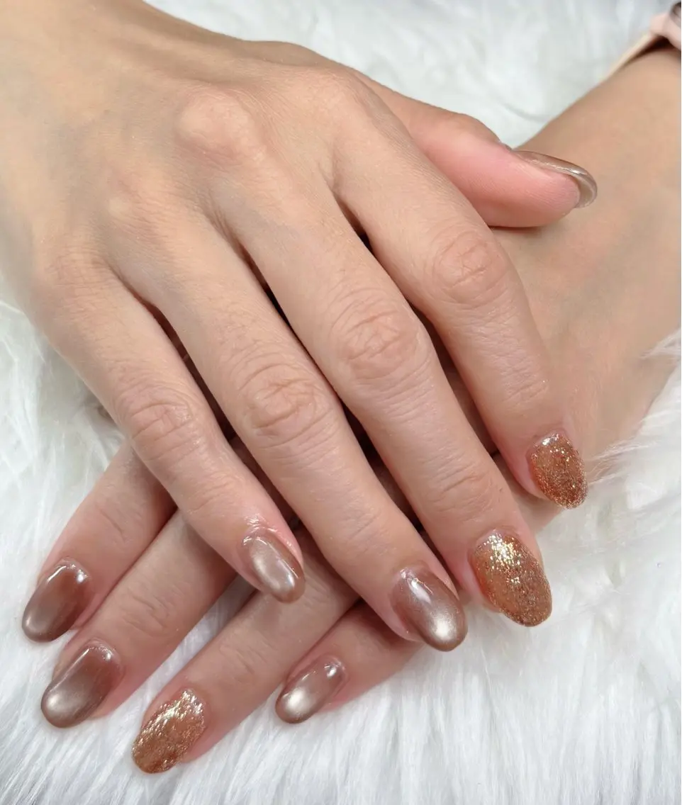 ネイル キラキラネイル マグネットネイル HANA Nail 自宅ネイルサロンのネイルデザイン