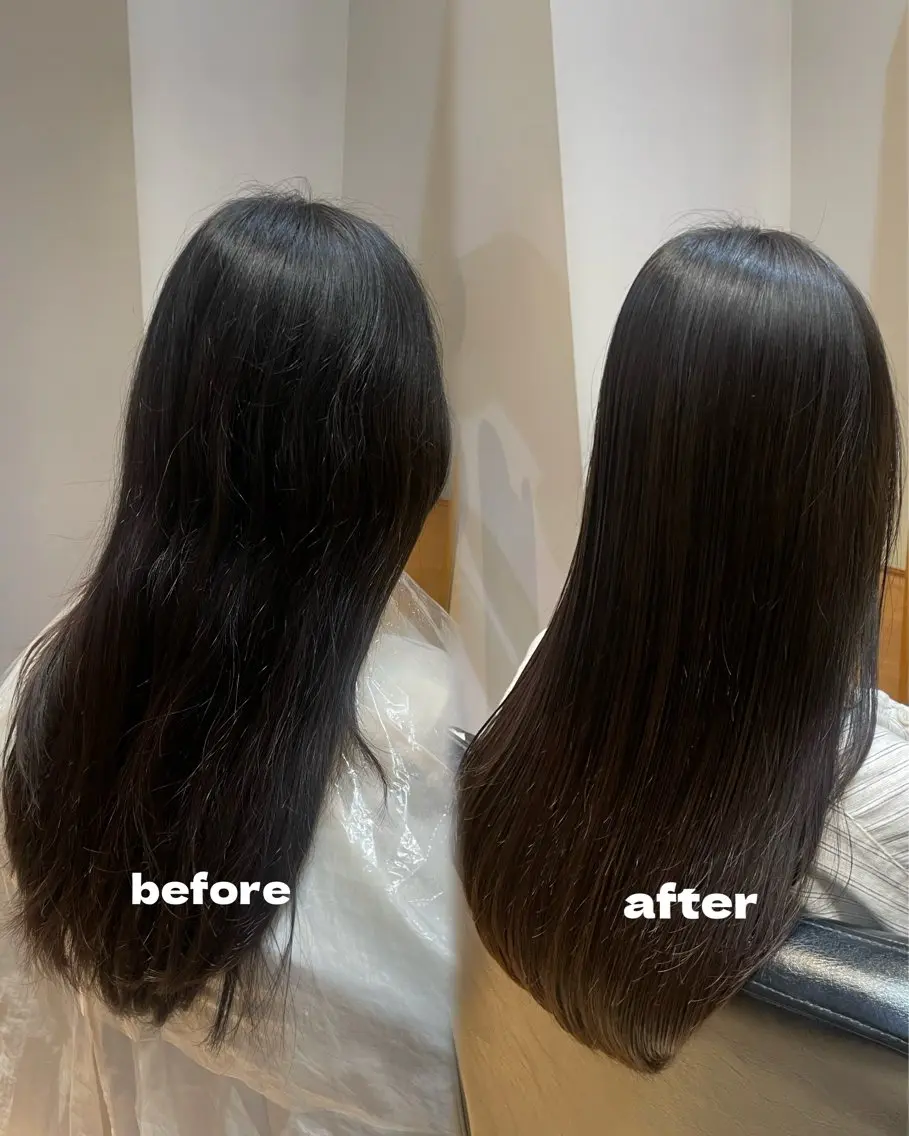 ロング パーマ 縮毛矯正 レイヤー/縮毛矯正 🪄chihiroのヘアスタイル