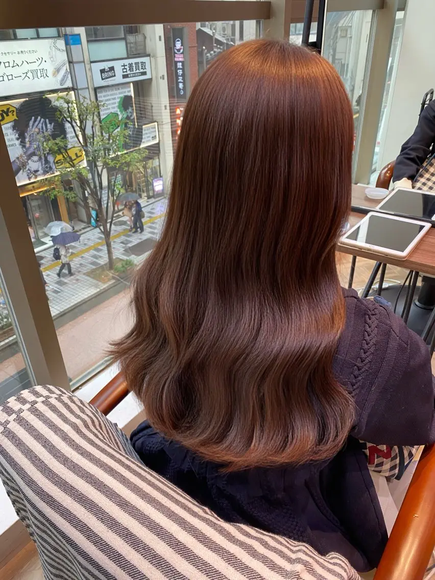 ロング カラー カット ヘアカラー 新宿|透明感・艶カラ ー|顔周り特化🌷のヘアスタイル
