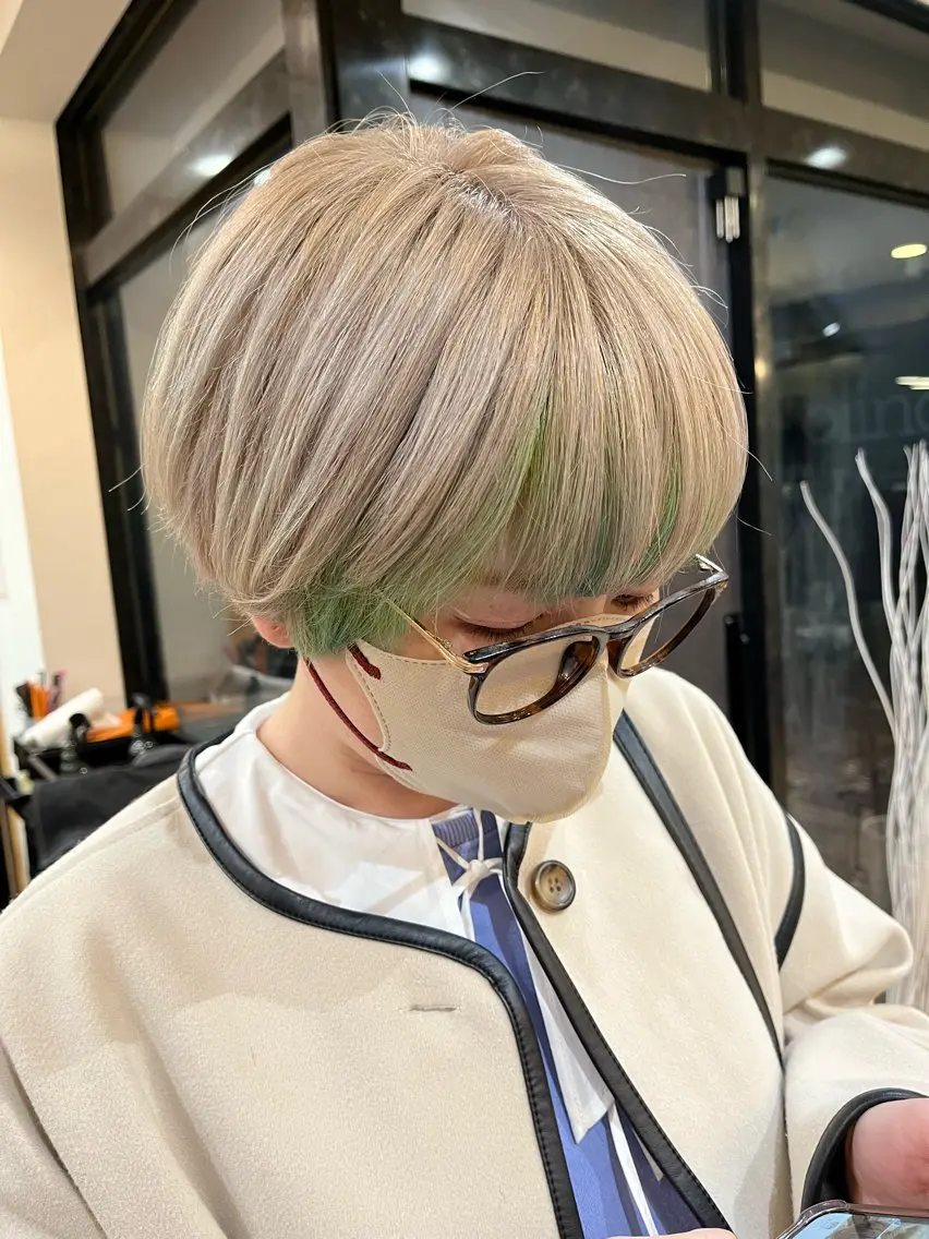 ショート カット ヘアカラー トリートメント 坂谷 BUCKS/縮毛矯正のヘアスタイル