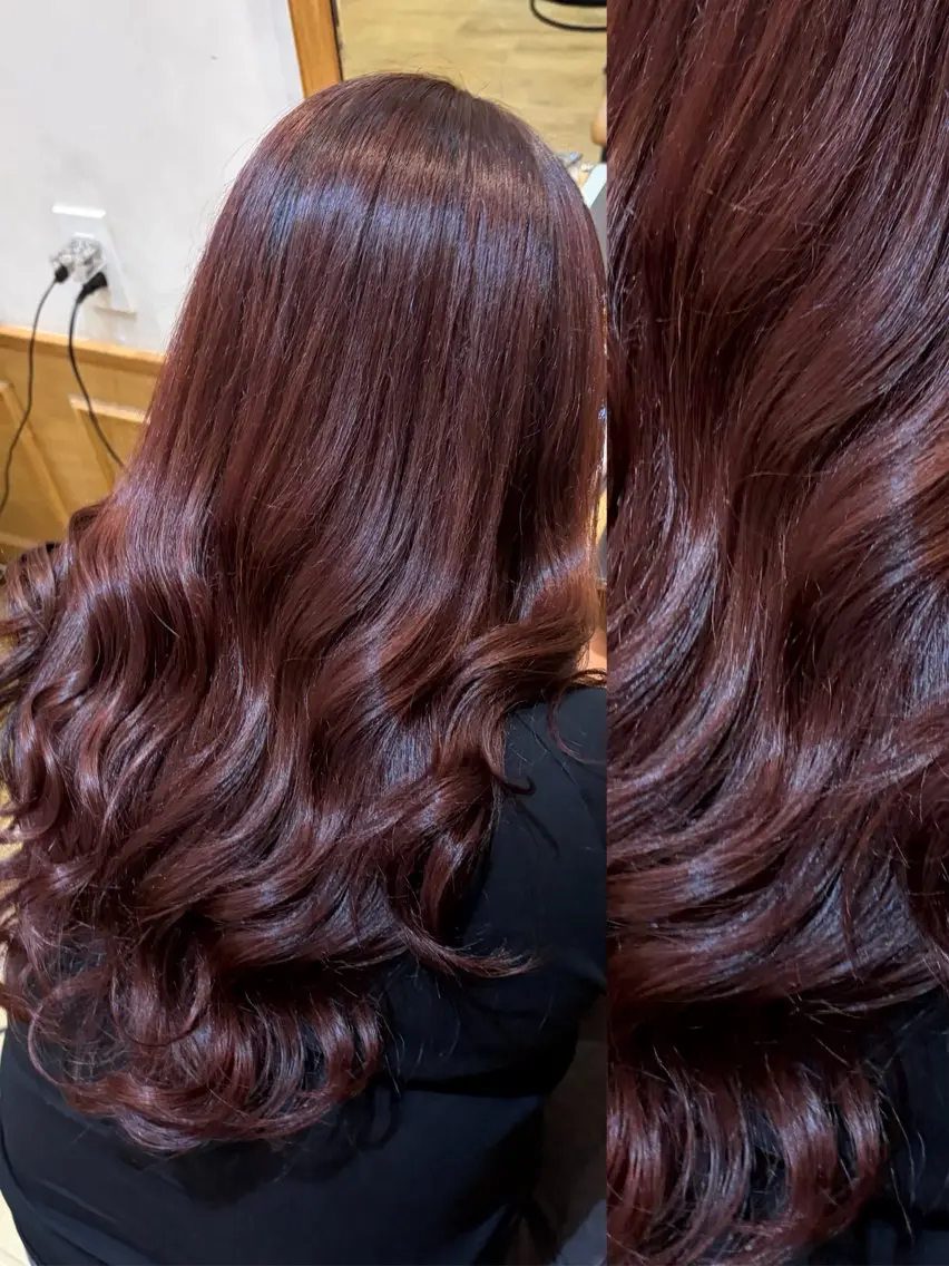 ロング カラー カット ヘアカラー トリートメント 👑髪質改善Wカラー 👑アユカのヘアスタイル