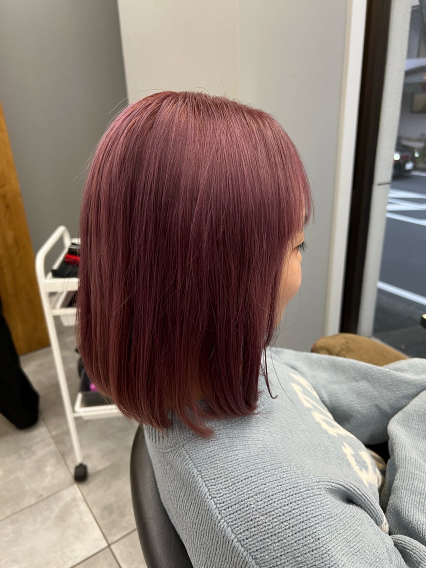 ミディアム カラー ヘアカラー 佐藤 慧のヘアスタイル