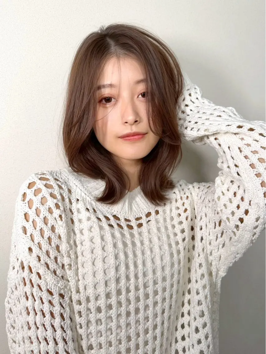 ミディアム カラー 銀座/骨格診断 垢抜けレイヤー/菅原のヘアスタイル