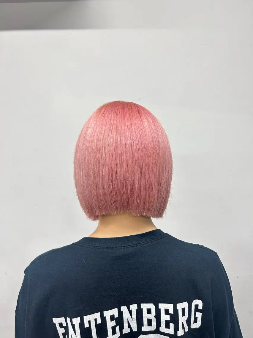 ショート カラー パーマ ヘアアレンジ メンズ 切りっぱなしボブ マッシュ ボブ ショートヘア 【縮毛矯正ブリーチ】 MANATO🌈のヘアスタイル