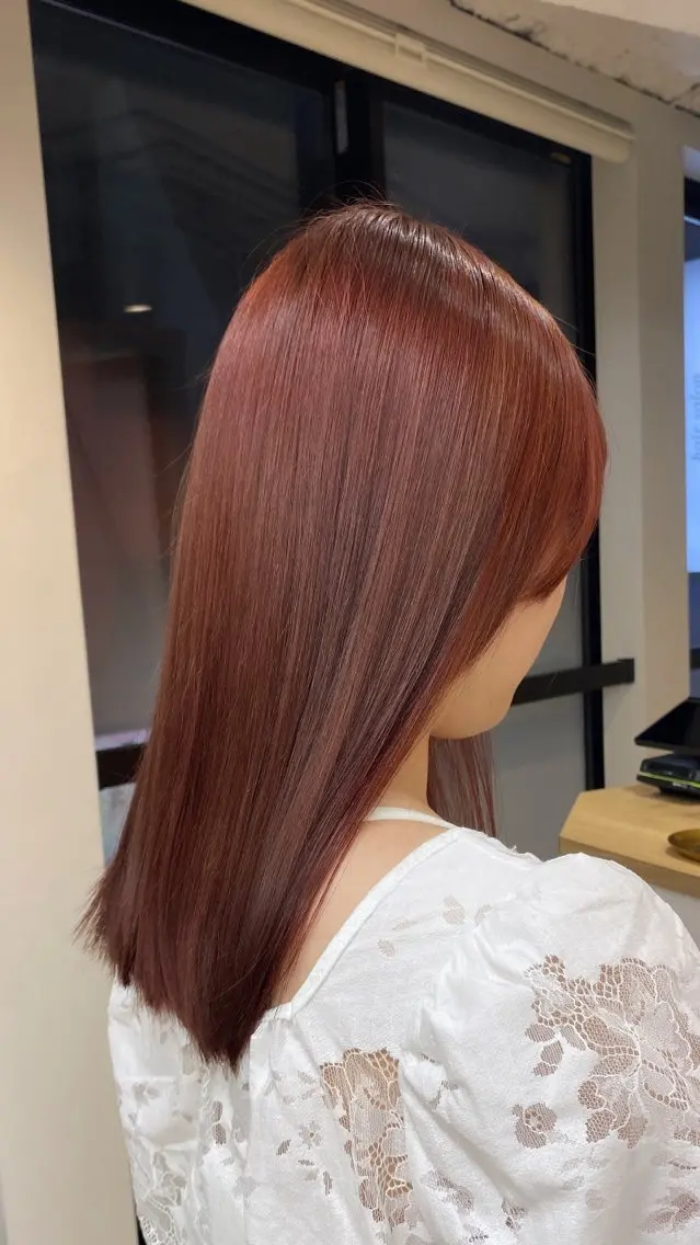 カラー ピンクカラー ヘアカラー a. ririのヘアスタイル