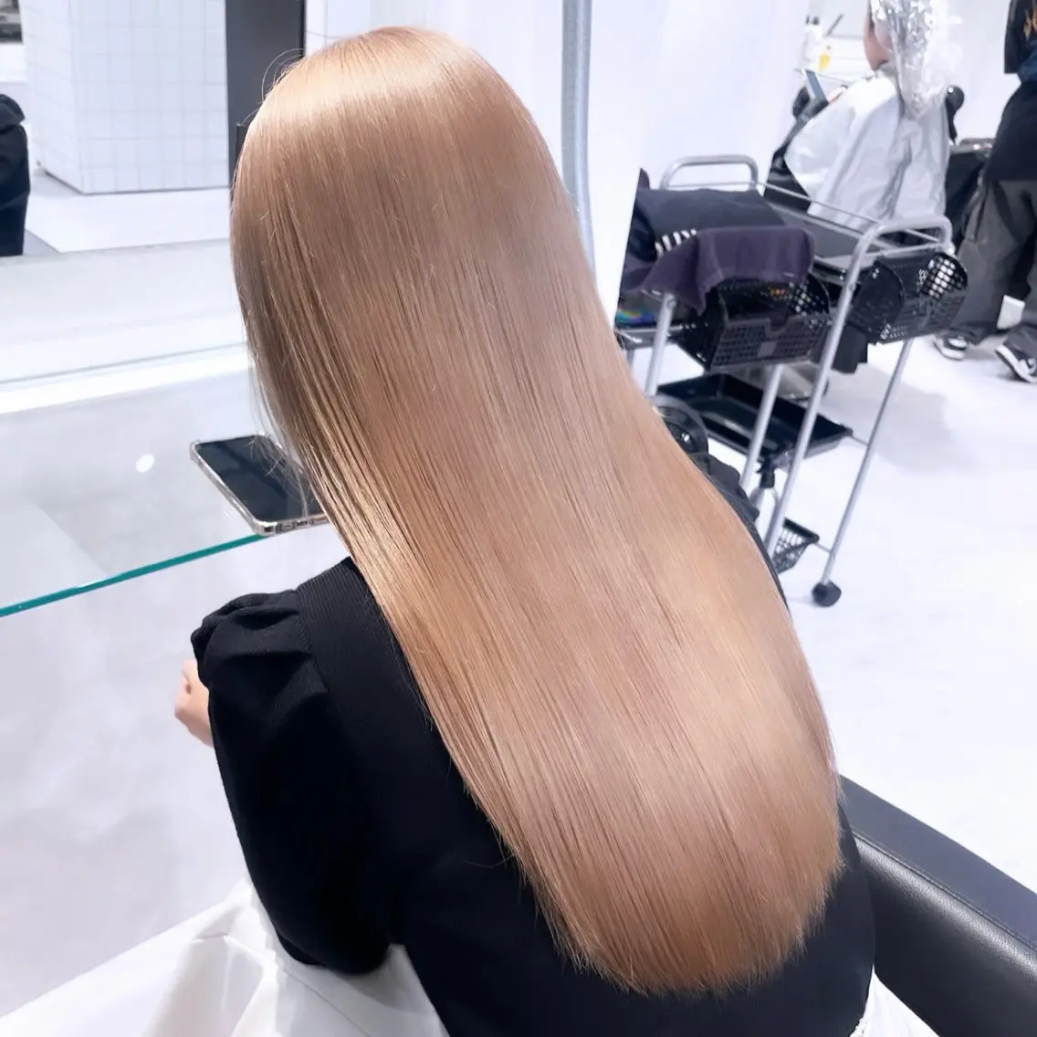 ロング カラー ヘアカラー トリートメント ヘッドスパ ヘアセット 🫧うる艶トレンド 🫧透明感カラーのヘアスタイル