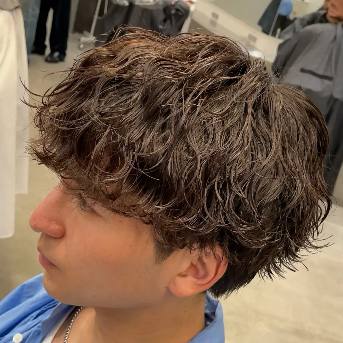 ミディアム パーマ ヘアアレンジ メンズ fifth 石川 凪のヘアスタイル