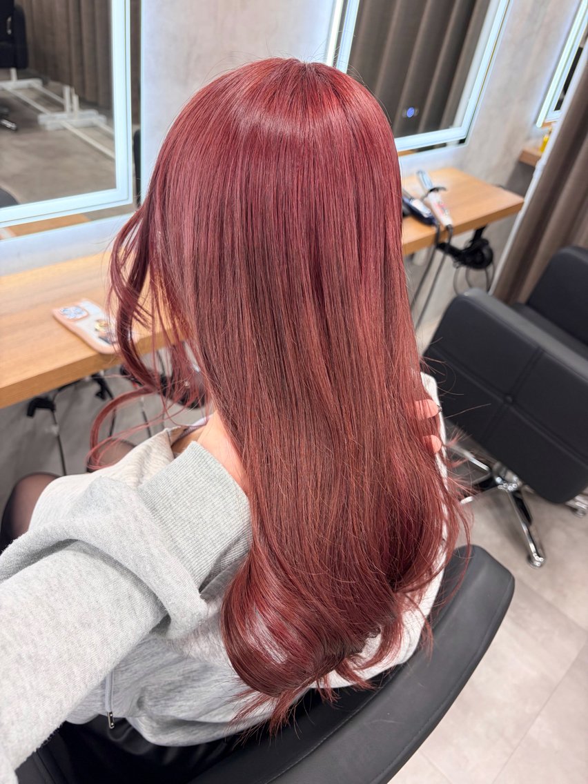 ロング ヘアカラー ヘアセット 透明感/韓国風 RENA🤎のヘアスタイル