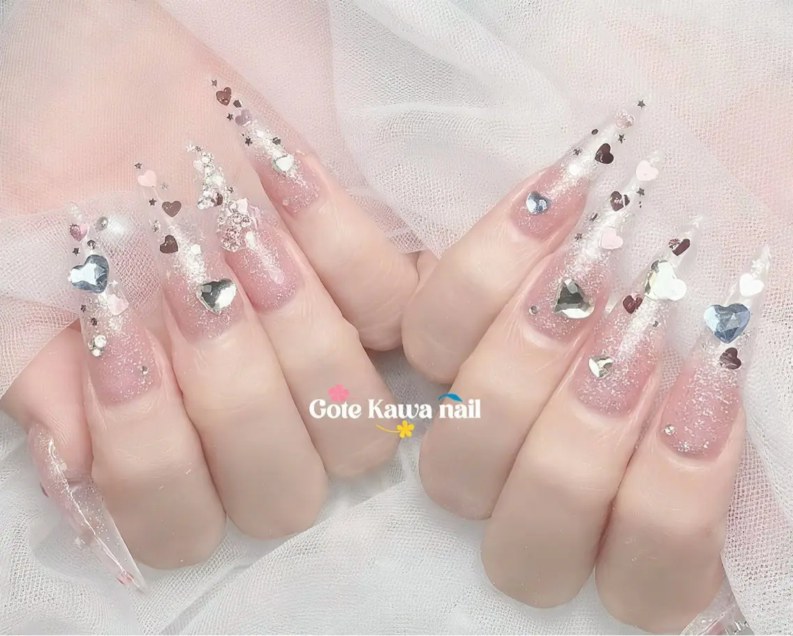 ネイル マグネットネイル 持ち込み リボン 夏ネイル ワンホンネイル ハンドネイル ハンドケア Gote Kawa nail salonのネイルデザイン