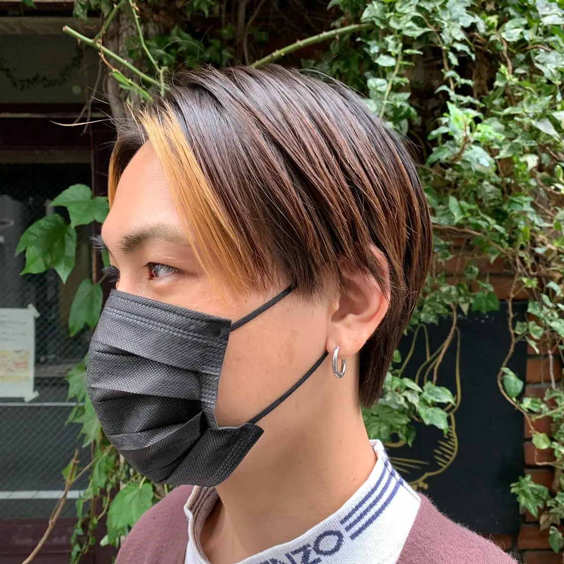カラー ヘアアレンジ メンズ センターパート Shouei  のヘアスタイル