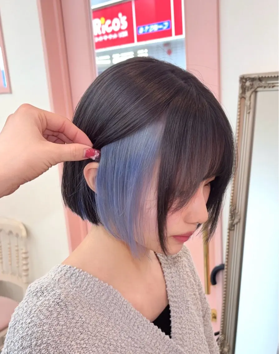 ショート カラー カット ヘアカラー トリートメント 韓国ヘア🎀マイカ| 新大久保のヘアスタイル