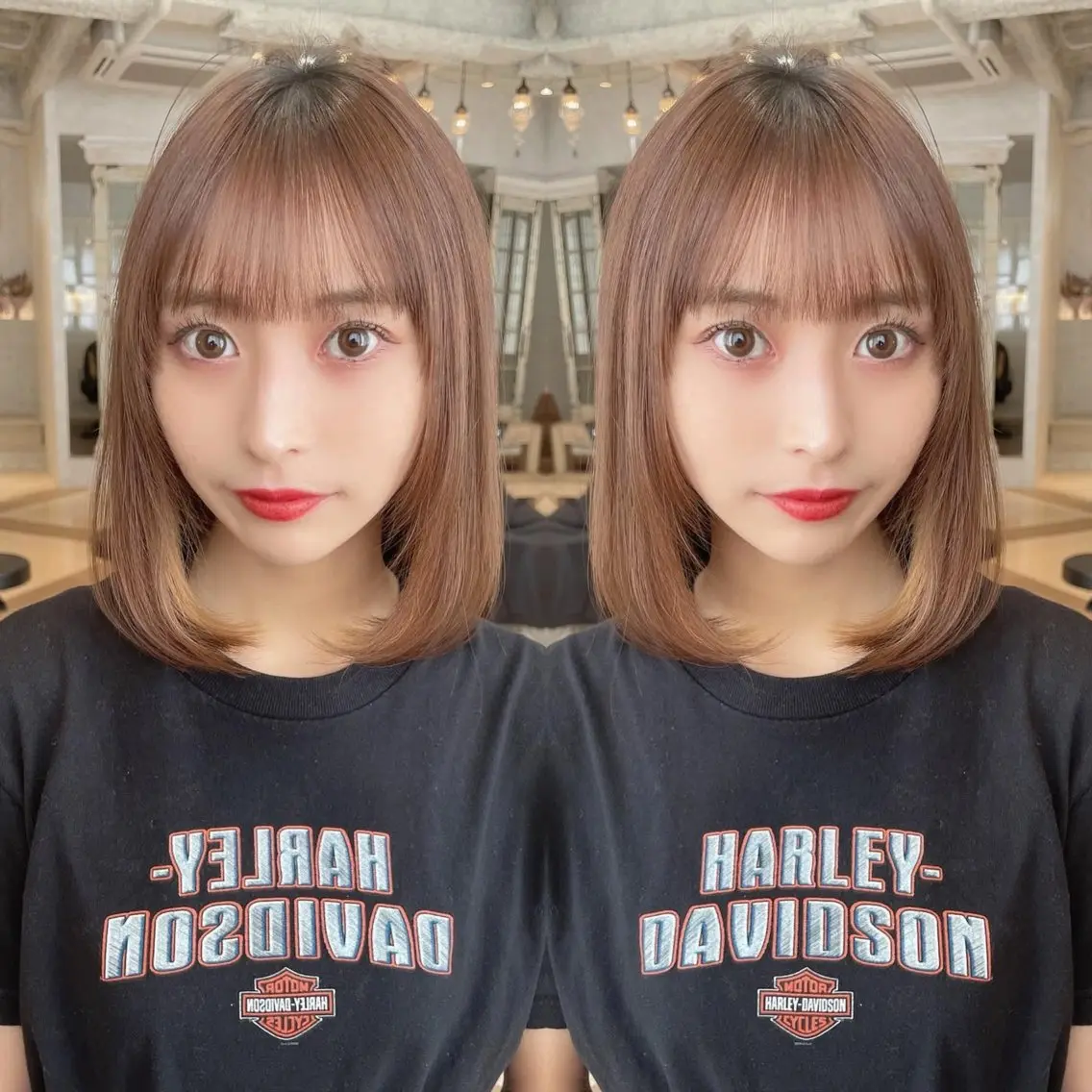 ミディアム 透明感✖️暖色 shuheiのヘアスタイル
