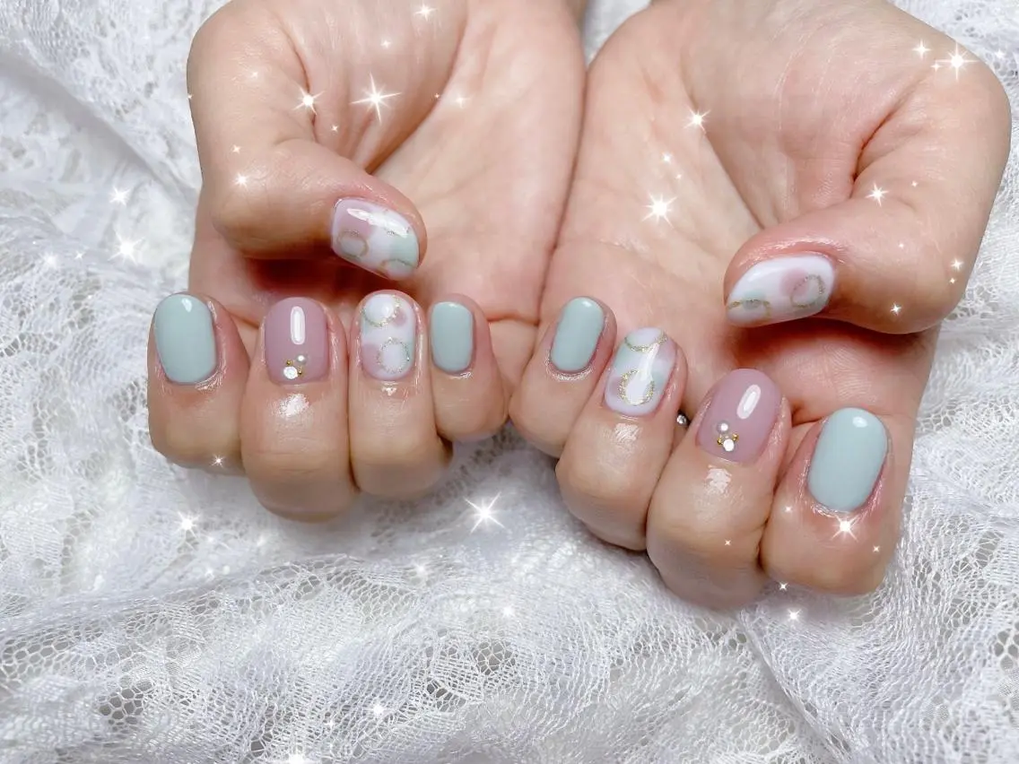 ネイル アートネイル ハンドネイル FLARE NAIL フレアネイルのネイルデザイン