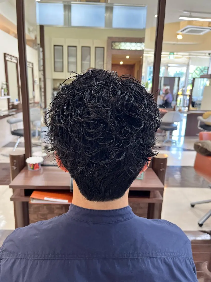 ショート パーマ メンズ メンズパーマ ショートヘア 🧊メンズ特化🧊 高木航希のヘアスタイル