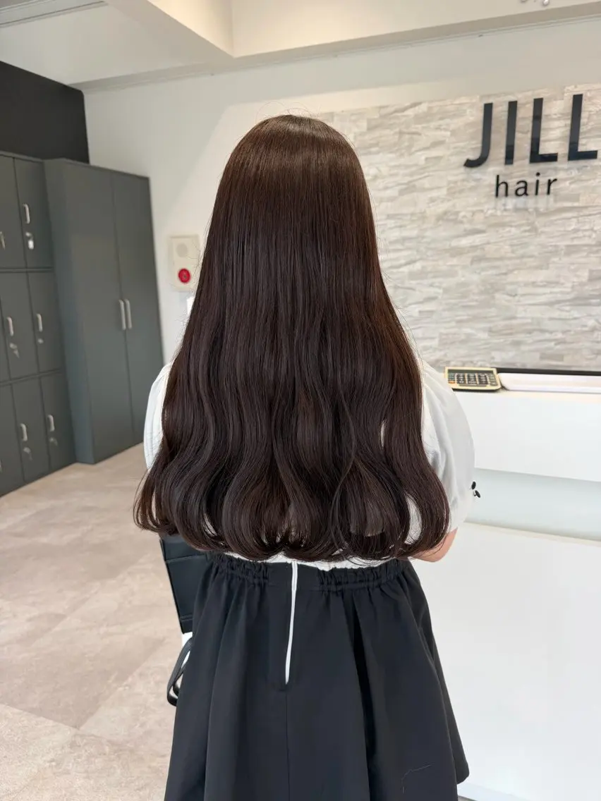 ロング チョコレートブラウン ヘアカラー maki💖艶髪/ レイヤー/髪質改善のヘアスタイル