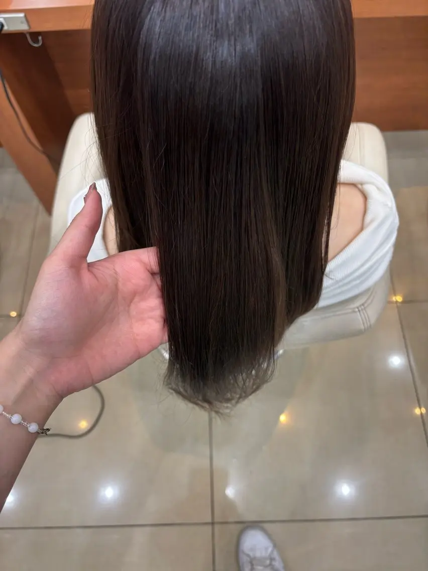 ロング カラー トリートメント ヘアカラー トリートメント ☁🫧縮毛矯正 /沖春奈🪽🫧のヘアスタイル