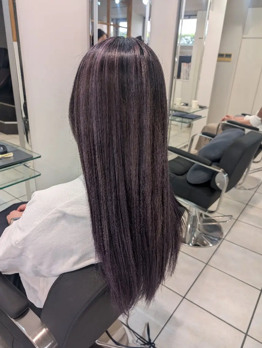 ロング カラー バレイヤージュ ブリーチ ブロンド レイヤーカット 当日可能/大人髪 ヘアセット/野口弥生のヘアスタイル